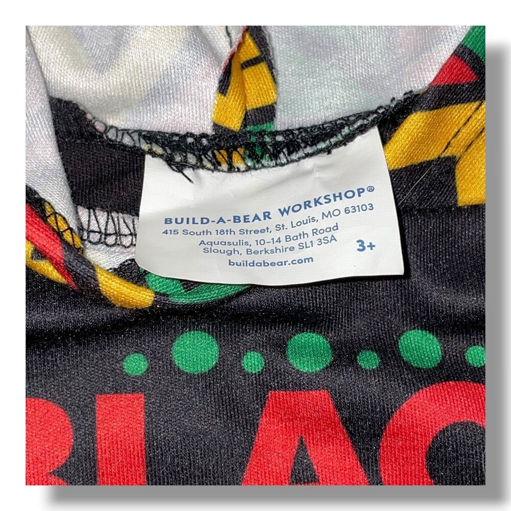 Build-A-Bear Black History Hoodie 24/7/365 Bob Marley Reggae Bear Clothes Outfit - Picture 5 of 7